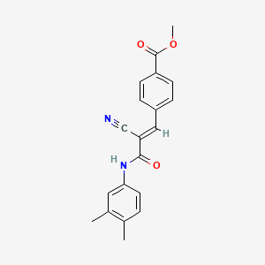 molecular formula C20H18N2O3 B5823576 methyl 4-{2-cyano-3-[(3,4-dimethylphenyl)amino]-3-oxo-1-propen-1-yl}benzoate 