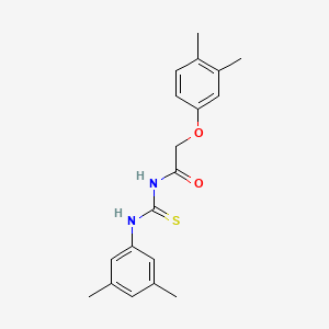 2-(3,4-dimethylphenoxy)-N-{[(3,5-dimethylphenyl)amino]carbonothioyl}acetamide