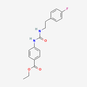 molecular formula C18H19FN2O3 B5823588 ethyl 4-[({[2-(4-fluorophenyl)ethyl]amino}carbonyl)amino]benzoate 