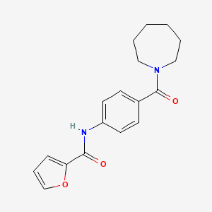 molecular formula C18H20N2O3 B5823604 N-[4-(1-azepanylcarbonyl)phenyl]-2-furamide 