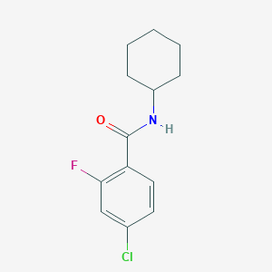 molecular formula C13H15ClFNO B5823605 4-chloro-N-cyclohexyl-2-fluorobenzamide 
