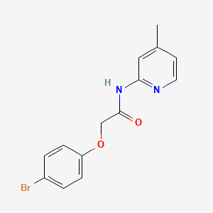 molecular formula C14H13BrN2O2 B5823616 2-(4-bromophenoxy)-N-(4-methyl-2-pyridinyl)acetamide 