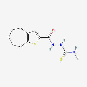 molecular formula C12H17N3OS2 B5823632 N-methyl-2-(5,6,7,8-tetrahydro-4H-cyclohepta[b]thien-2-ylcarbonyl)hydrazinecarbothioamide 