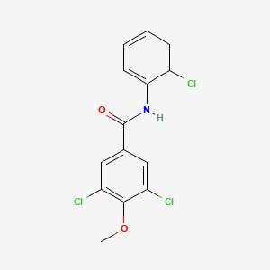 molecular formula C14H10Cl3NO2 B5823638 3,5-dichloro-N-(2-chlorophenyl)-4-methoxybenzamide 