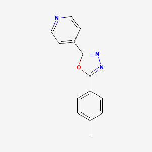 4-[5-(4-methylphenyl)-1,3,4-oxadiazol-2-yl]pyridine