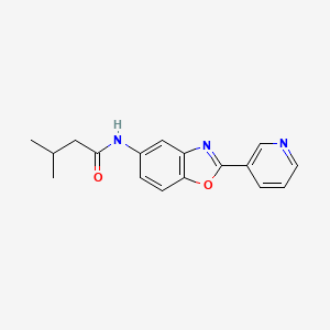 molecular formula C17H17N3O2 B5823646 3-methyl-N-[2-(3-pyridinyl)-1,3-benzoxazol-5-yl]butanamide 