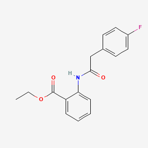 molecular formula C17H16FNO3 B5823650 ethyl 2-{[(4-fluorophenyl)acetyl]amino}benzoate 
