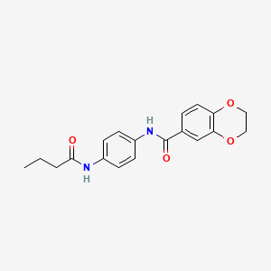 molecular formula C19H20N2O4 B5823662 N-[4-(butyrylamino)phenyl]-2,3-dihydro-1,4-benzodioxine-6-carboxamide 