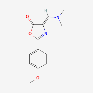 molecular formula C13H14N2O3 B5823676 4-[(dimethylamino)methylene]-2-(4-methoxyphenyl)-1,3-oxazol-5(4H)-one 