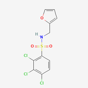 molecular formula C11H8Cl3NO3S B5823677 2,3,4-trichloro-N-(2-furylmethyl)benzenesulfonamide 