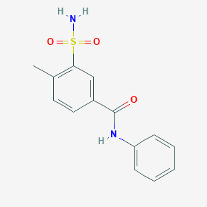 molecular formula C14H14N2O3S B5823703 3-(aminosulfonyl)-4-methyl-N-phenylbenzamide 