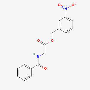 molecular formula C16H14N2O5 B5823798 3-nitrobenzyl N-benzoylglycinate 