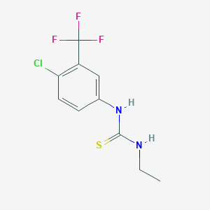 molecular formula C10H10ClF3N2S B5823802 N-[4-chloro-3-(trifluoromethyl)phenyl]-N'-ethylthiourea 
