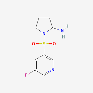 molecular formula C9H12FN3O2S B582381 1-(5-Fluoropyridin-3-ylsulfonyl)pyrrolidin-2-amine CAS No. 1250946-83-8