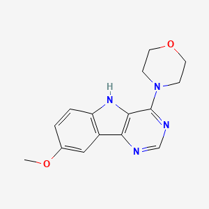 molecular formula C15H16N4O2 B5823815 8-methoxy-4-(4-morpholinyl)-5H-pyrimido[5,4-b]indole 