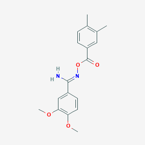 molecular formula C18H20N2O4 B5823826 N'-[(3,4-dimethylbenzoyl)oxy]-3,4-dimethoxybenzenecarboximidamide 