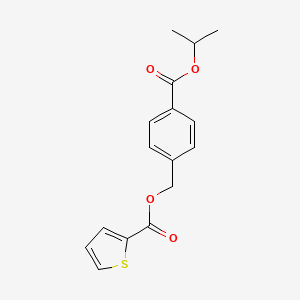molecular formula C16H16O4S B5823844 4-(isopropoxycarbonyl)benzyl 2-thiophenecarboxylate 