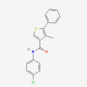 molecular formula C18H14ClNOS B5823853 N-(4-chlorophenyl)-4-methyl-5-phenyl-3-thiophenecarboxamide 