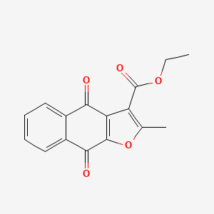 molecular formula C16H12O5 B5823861 2-甲基-4,9-二氧代-4,9-二氢萘并[2,3-b]呋喃-3-羧酸乙酯 