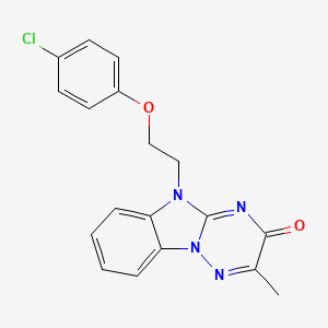 molecular formula C18H15ClN4O2 B5823864 5-[2-(4-chlorophenoxy)ethyl]-2-methyl[1,2,4]triazino[2,3-a]benzimidazol-3(5H)-one 