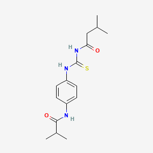 molecular formula C16H23N3O2S B5823866 N-({[4-(isobutyrylamino)phenyl]amino}carbonothioyl)-3-methylbutanamide 