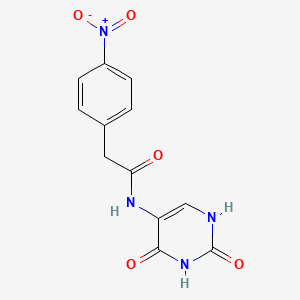 molecular formula C12H10N4O5 B5823903 N-(2,4-dioxo-1,2,3,4-tetrahydro-5-pyrimidinyl)-2-(4-nitrophenyl)acetamide 