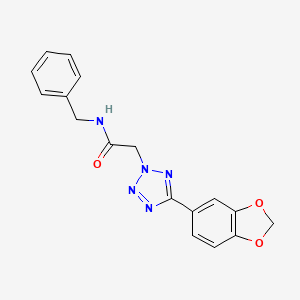 molecular formula C17H15N5O3 B5823915 2-[5-(1,3-benzodioxol-5-yl)-2H-tetrazol-2-yl]-N-benzylacetamide 