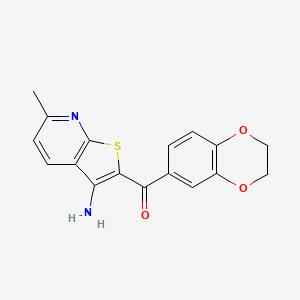 molecular formula C17H14N2O3S B5823917 (3-amino-6-methylthieno[2,3-b]pyridin-2-yl)(2,3-dihydro-1,4-benzodioxin-6-yl)methanone 