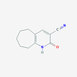 molecular formula C11H12N2O B5823935 2-氧代-2,5,6,7,8,9-六氢-1H-环庚[b]吡啶-3-腈 