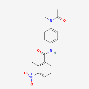 molecular formula C17H17N3O4 B5823963 N-{4-[acetyl(methyl)amino]phenyl}-2-methyl-3-nitrobenzamide 