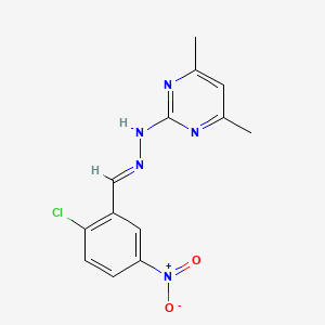 molecular formula C13H12ClN5O2 B5823964 2-chloro-5-nitrobenzaldehyde (4,6-dimethyl-2-pyrimidinyl)hydrazone 