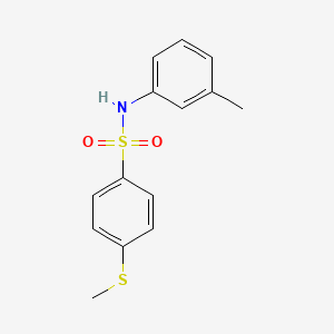molecular formula C14H15NO2S2 B5823969 N-(3-methylphenyl)-4-(methylthio)benzenesulfonamide 