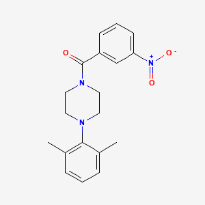 molecular formula C19H21N3O3 B5823976 1-(2,6-dimethylphenyl)-4-(3-nitrobenzoyl)piperazine 