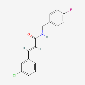 molecular formula C16H13ClFNO B5823978 3-(3-chlorophenyl)-N-(4-fluorobenzyl)acrylamide 