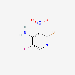 molecular formula C5H3BrFN3O2 B582398 2-Bromo-5-fluoro-3-nitropyridin-4-amine CAS No. 1227958-53-3