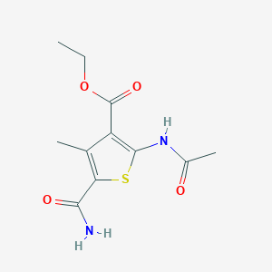 molecular formula C11H14N2O4S B5823984 ethyl 2-(acetylamino)-5-(aminocarbonyl)-4-methyl-3-thiophenecarboxylate 