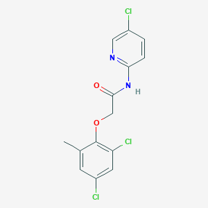 molecular formula C14H11Cl3N2O2 B5823990 N-(5-chloro-2-pyridinyl)-2-(2,4-dichloro-6-methylphenoxy)acetamide 