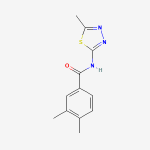 molecular formula C12H13N3OS B5823998 3,4-dimethyl-N-(5-methyl-1,3,4-thiadiazol-2-yl)benzamide 