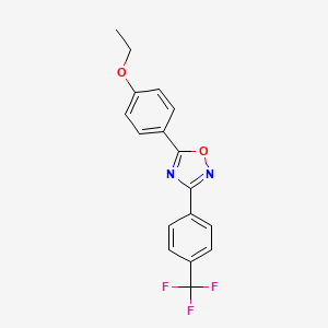 molecular formula C17H13F3N2O2 B5824006 5-(4-ethoxyphenyl)-3-[4-(trifluoromethyl)phenyl]-1,2,4-oxadiazole 