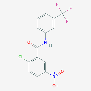 molecular formula C14H8ClF3N2O3 B5824025 2-chloro-5-nitro-N-[3-(trifluoromethyl)phenyl]benzamide 