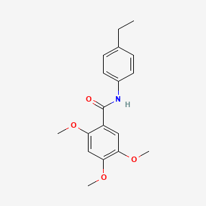 molecular formula C18H21NO4 B5824032 N-(4-ethylphenyl)-2,4,5-trimethoxybenzamide 