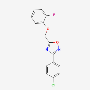 molecular formula C15H10ClFN2O2 B5824049 3-(4-chlorophenyl)-5-[(2-fluorophenoxy)methyl]-1,2,4-oxadiazole 