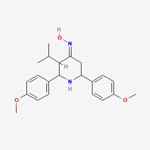 3-isopropyl-2,6-bis(4-methoxyphenyl)-4-piperidinone oxime