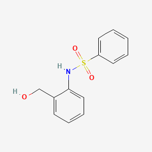 molecular formula C13H13NO3S B5824074 N-[2-(hydroxymethyl)phenyl]benzenesulfonamide CAS No. 197847-57-7