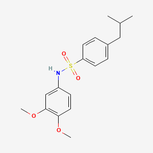 molecular formula C18H23NO4S B5824084 N-(3,4-dimethoxyphenyl)-4-isobutylbenzenesulfonamide 