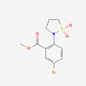 molecular formula C11H12BrNO4S B582409 Methyl 5-bromo-2-(1,1-dioxoisothiazolidin-2-yl)benzoate CAS No. 1373232-33-7