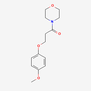 molecular formula C14H19NO4 B5824111 4-[3-(4-methoxyphenoxy)propanoyl]morpholine 