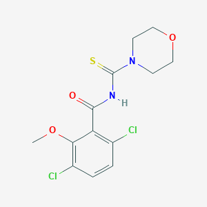 molecular formula C13H14Cl2N2O3S B5824135 3,6-dichloro-2-methoxy-N-(4-morpholinylcarbonothioyl)benzamide 