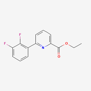 molecular formula C14H11F2NO2 B582418 Ethyl 6-(2,3-difluorophenyl)picolinate CAS No. 1261831-63-3