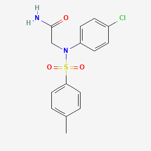 molecular formula C15H15ClN2O3S B5824184 N~2~-(4-chlorophenyl)-N~2~-[(4-methylphenyl)sulfonyl]glycinamide 